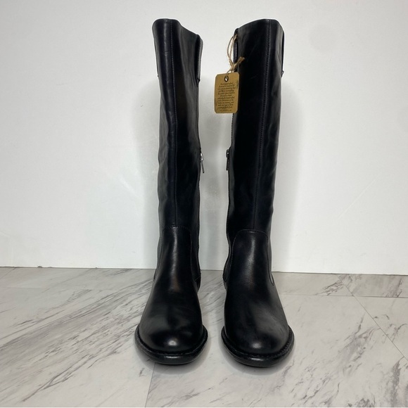New! Born Shaunie Black Leather Riding Boot 6 1/2 M - Picture 2 of 15